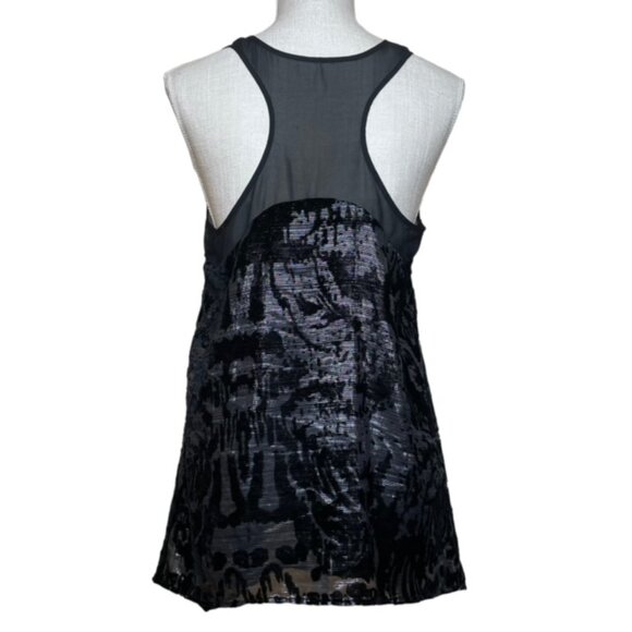 ANTHROPOLOGIE Sunday in Brooklyn Metallic Velvet Burnout Tank Top - Size Medium - Picture 2 of 7